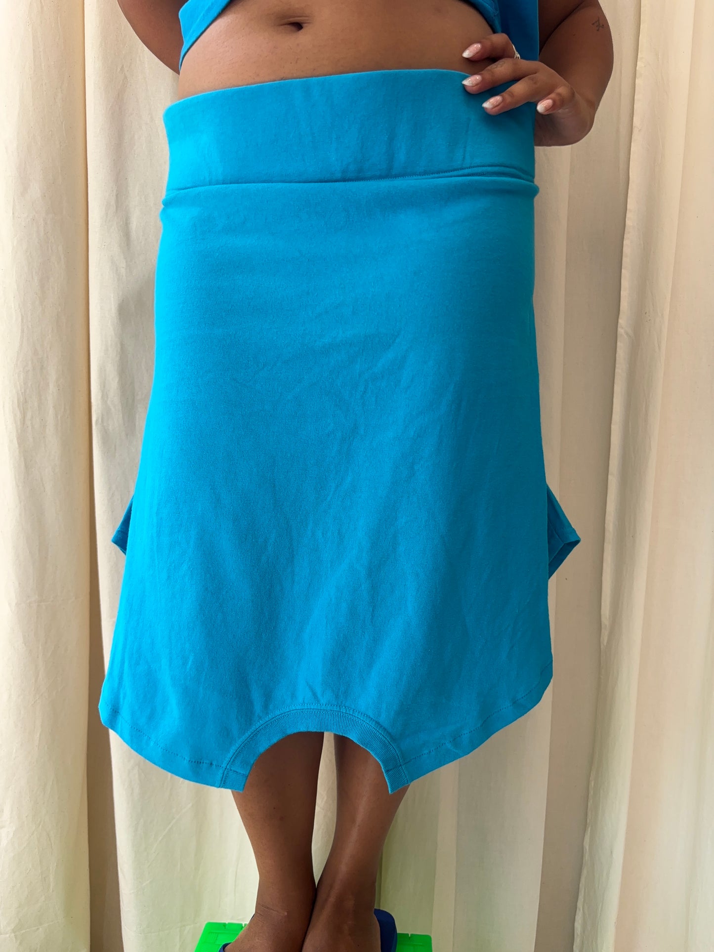 GINA CORRIERI T-SKIRT LONG TURQUOISE