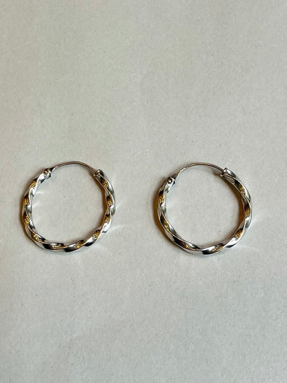 SACROSANCT TWIST HOOPS SILVER