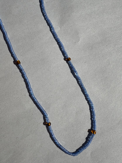BEADING FOR PALESTINE NECKLACE BLUE