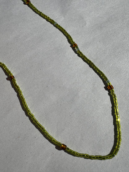 BEADING FOR PALESTINE NECKLACE GREEN