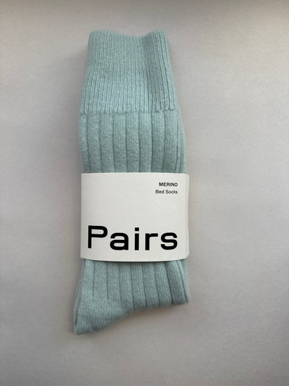 PAIRS BED SOCKS MERINO WINTER MINT