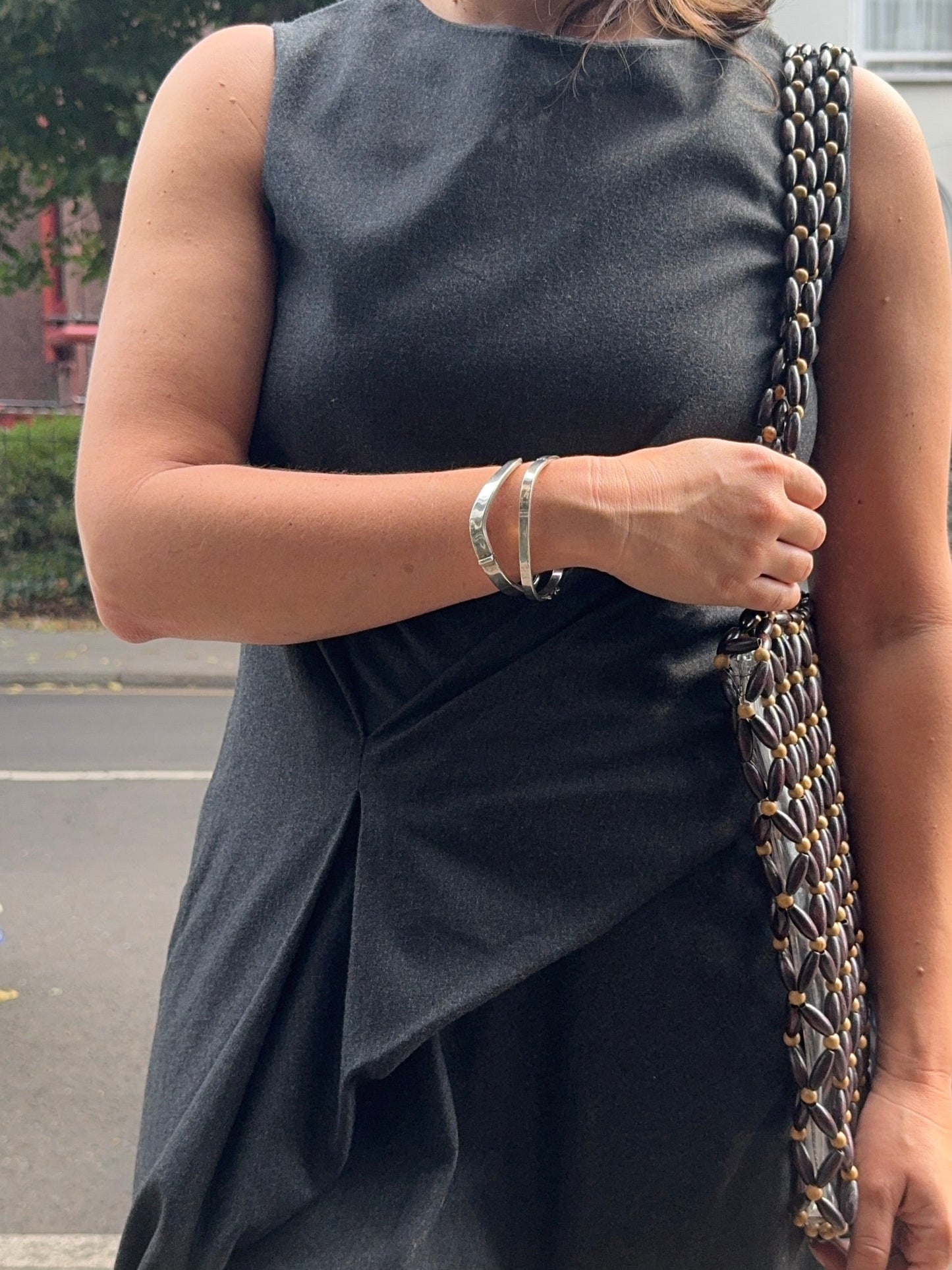SACROSANCT 925 SILVER SWIRLY BANGLE