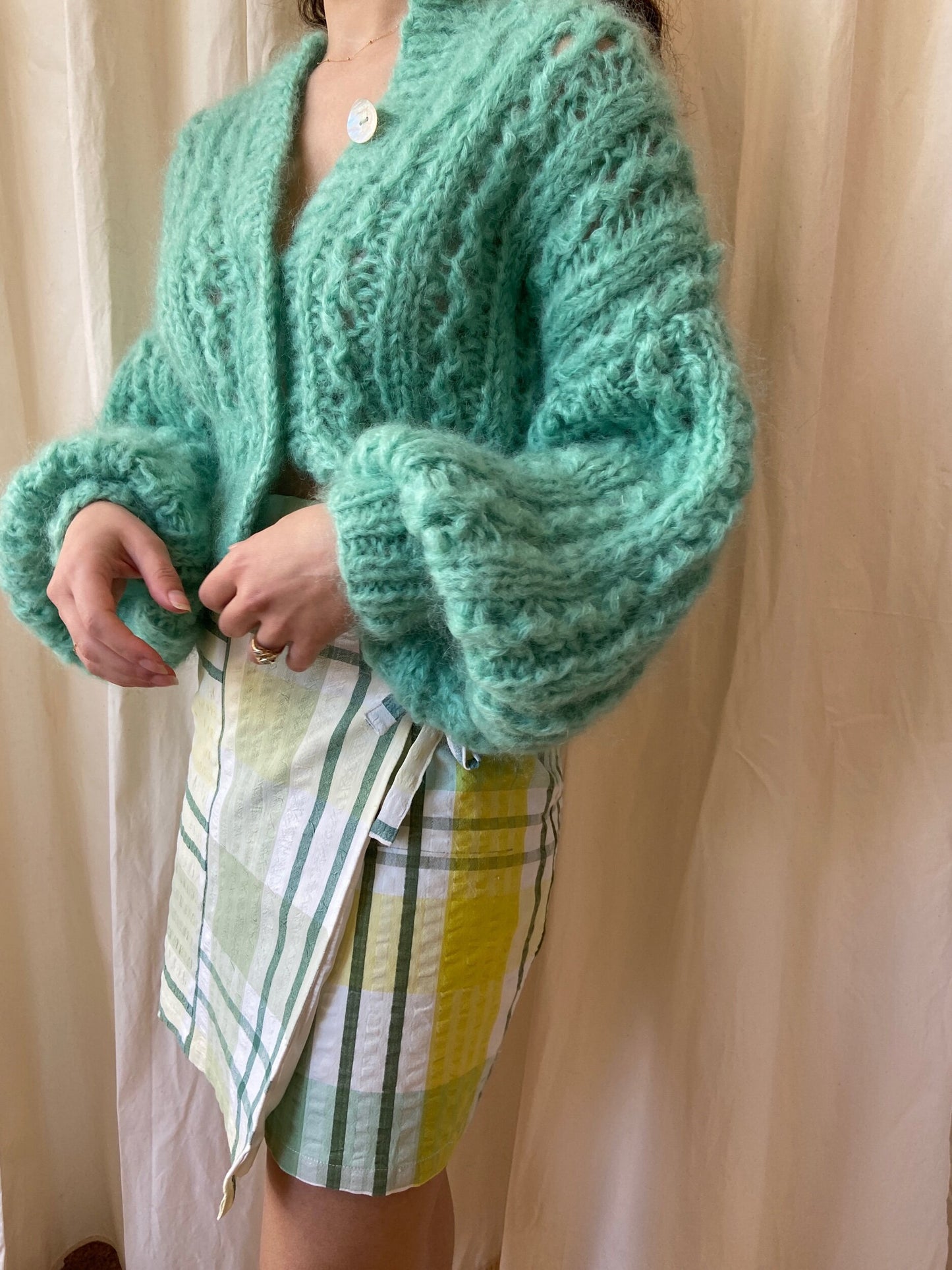 ROSEKUMO MAMMA CARDIGAN SPEARMINT