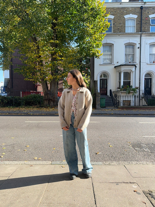 YETTON CARDIGAN OATMEAL