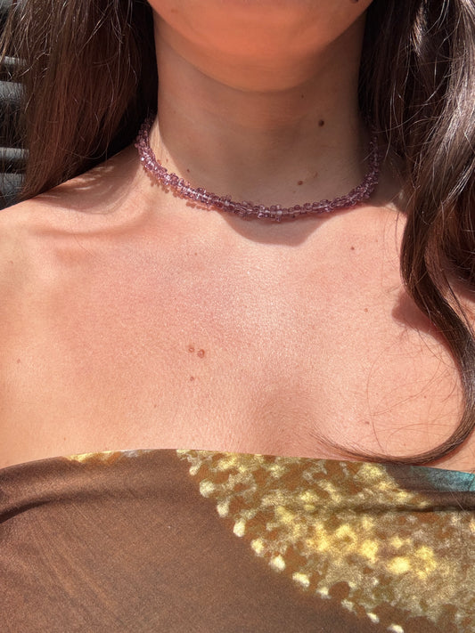 SISI JOIA CORI NECKLACE LILAC CLEAR