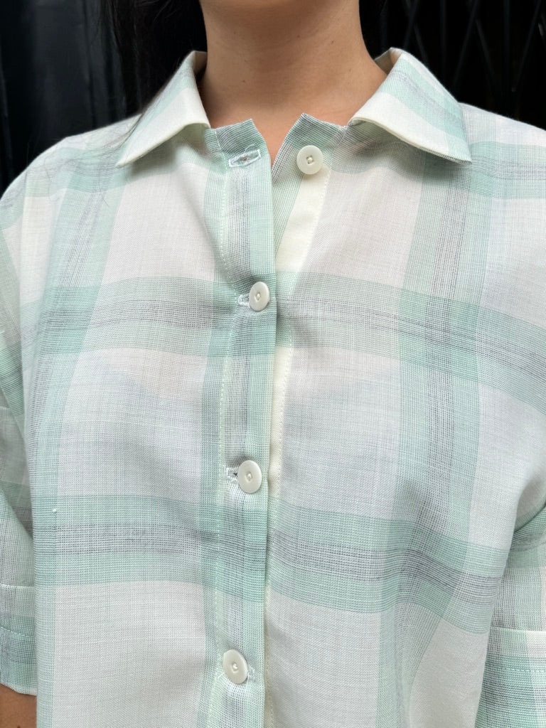 SANNT UNA SHIRT GREEN CHECK