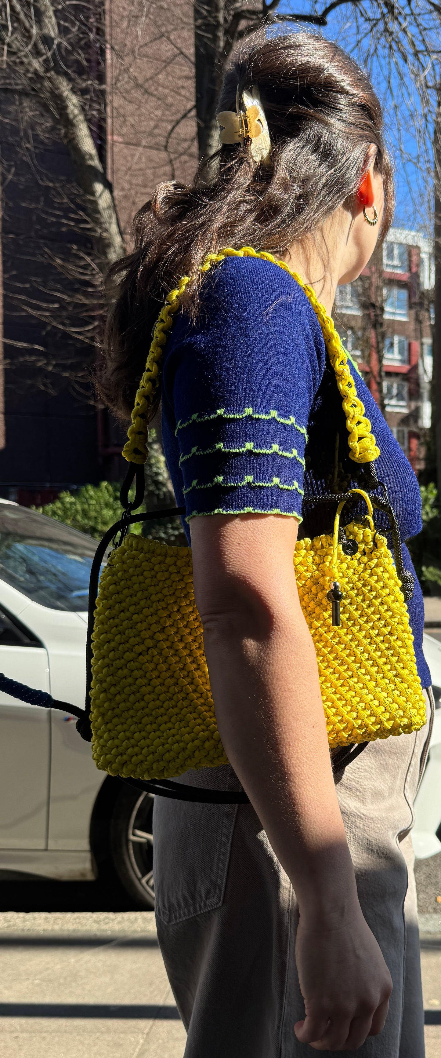 SK VINTAGE 1970s BLUE KNIT