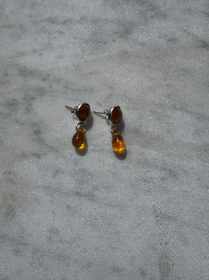 SISI JOIA PETIT DANIELLE EARRINGS - AMBER