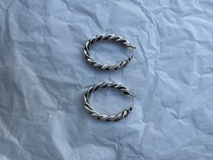 SACROSANCT CHUNKY TWISTED HOOP EARRINGS