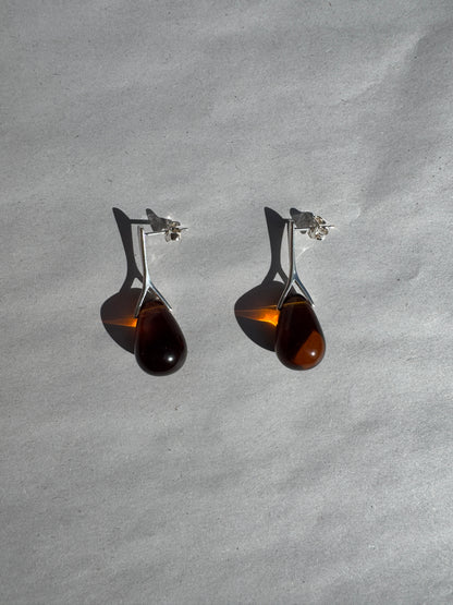 SISI JOIA GOTA NAIL EARRINGS - AMBER