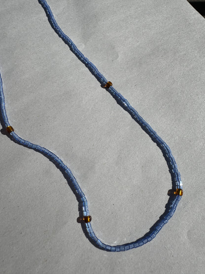 BEADING FOR PALESTINE NECKLACE BLUE