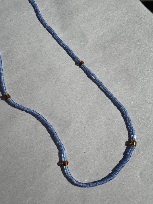 BEADING FOR PALESTINE NECKLACE BLUE
