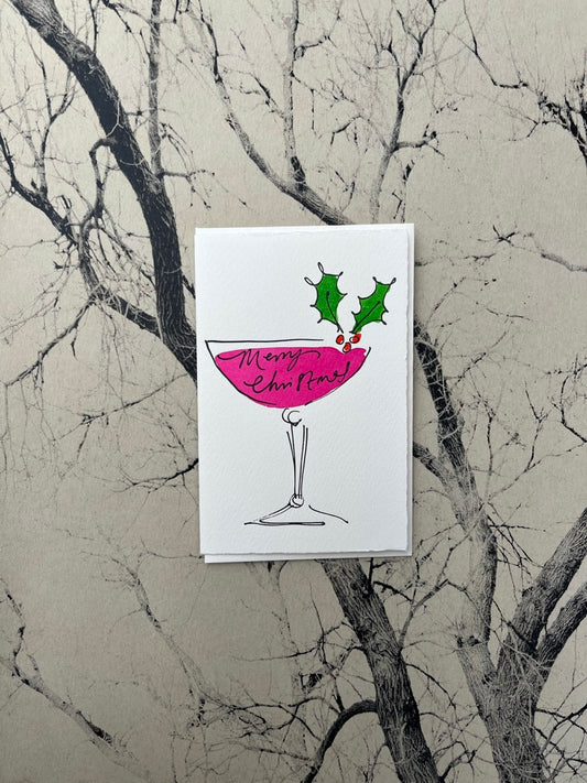 SCRIBBLE & DAUB MERRY CHRISTMAS COCKTAIL CARD