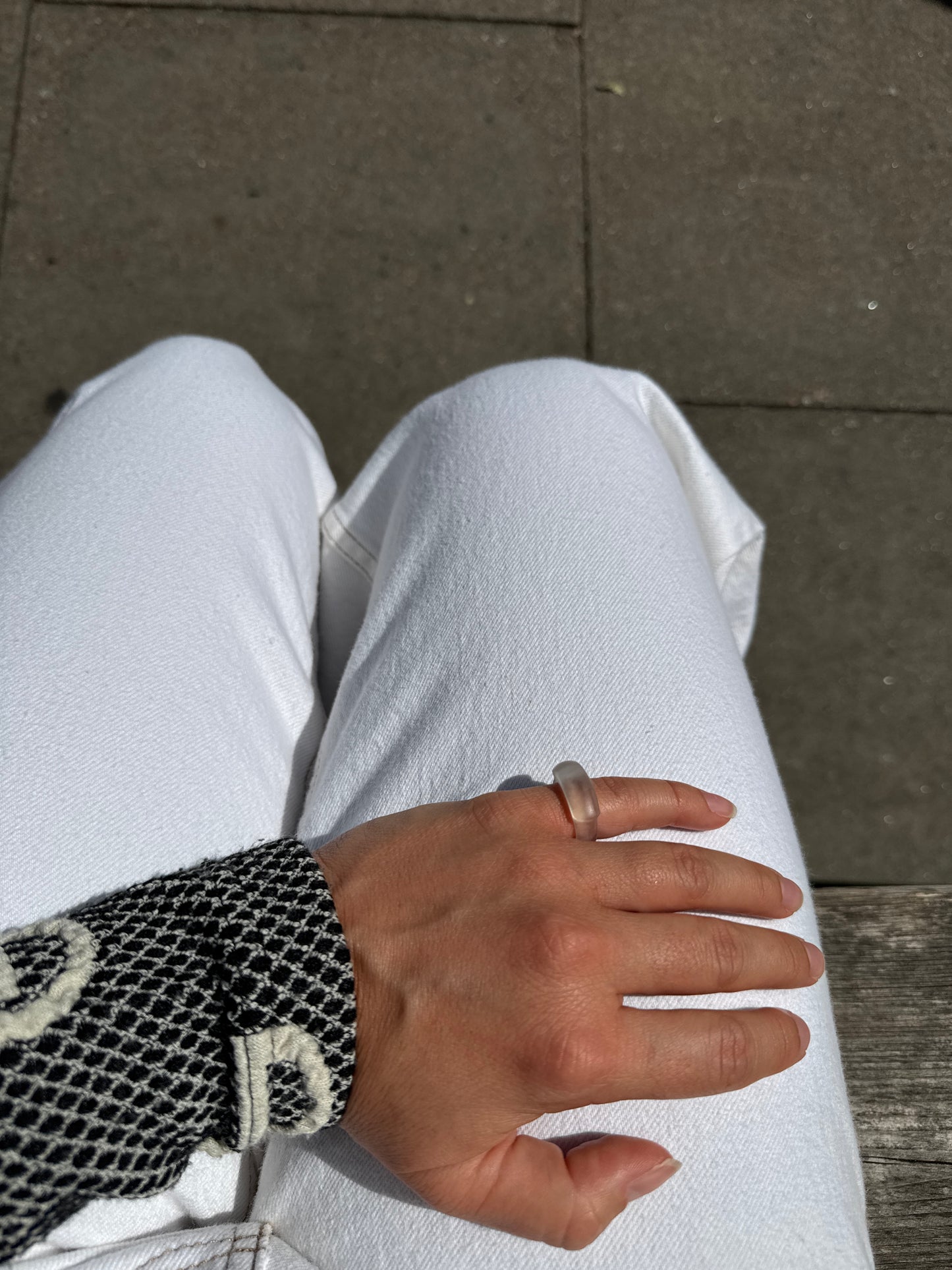 SISI JOIA GLASS RING CLEAR