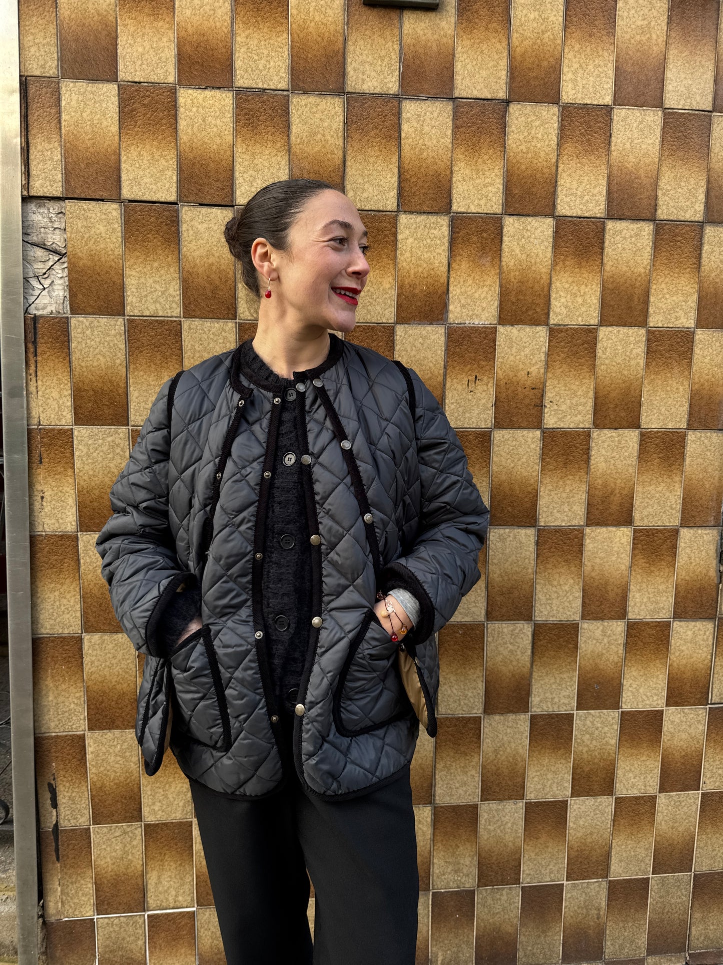 LAVENHAM CONTRAST CORNARD GILET NAVY