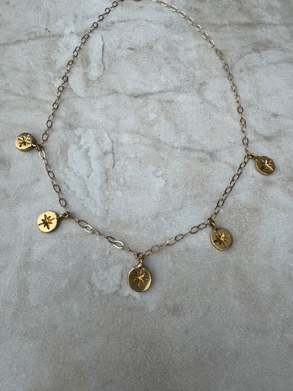 ESOTIC URSULA CHARMS CHOKER GOLD PLATED