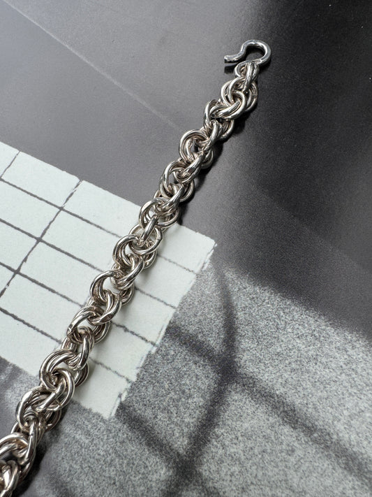 SACROSANCT STERLING SILVER TRIPLE LINKED BRACELET