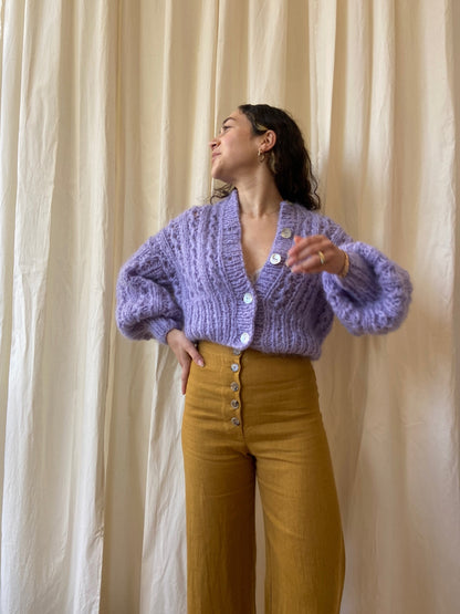 ROSEKUMO MAMMA CARDIGAN LILAC