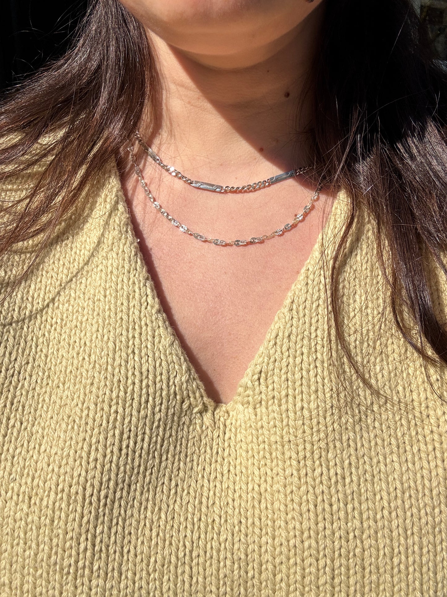 YETTON V NECK PALE GREEN