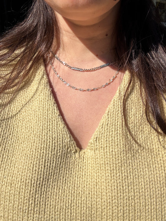 YETTON V NECK PALE GREEN