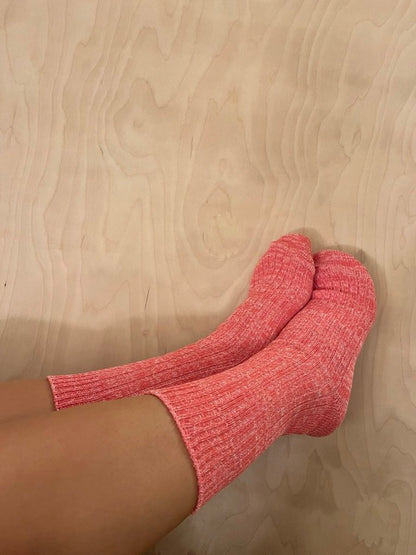 SOCKO FLECK SOCKS IN CORAL PINK