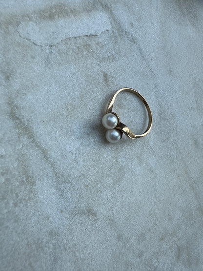 SACROSANCT DOUBLE PEARL RING