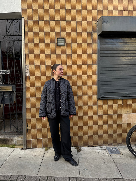 LAVENHAM CONTRAST CORNARD JACKET NAVY