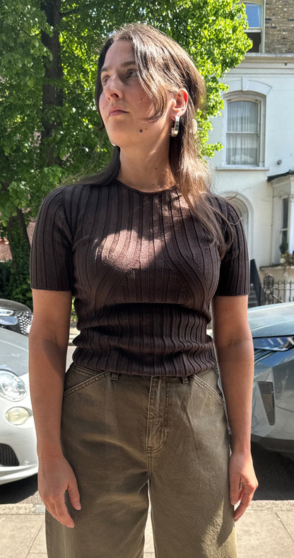 SBJ AYA TOP -  BROWN