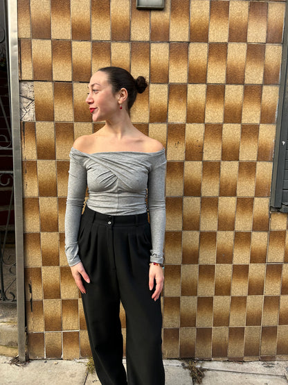 YIBRI TWISTED LONGSLEEVE GREY