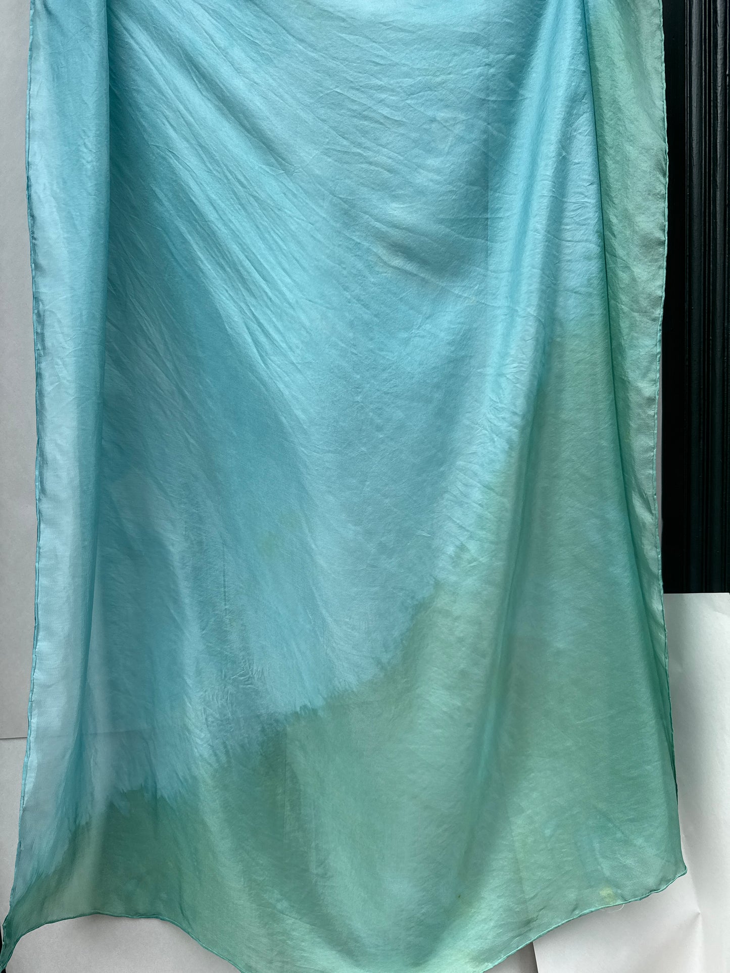 SLOW AND SOW SCARF AQUA & TURQUOISE