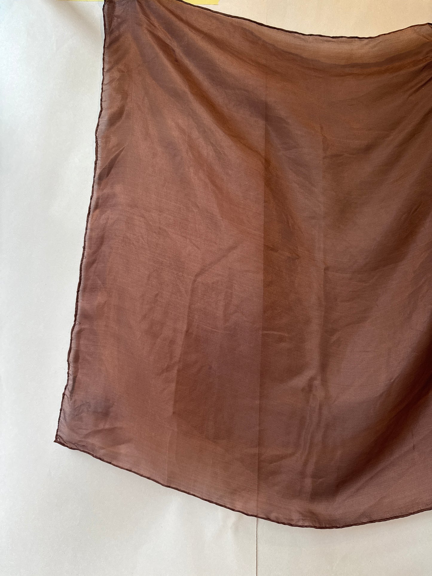 SLOW AND SOW SILK BANDANA BROWN
