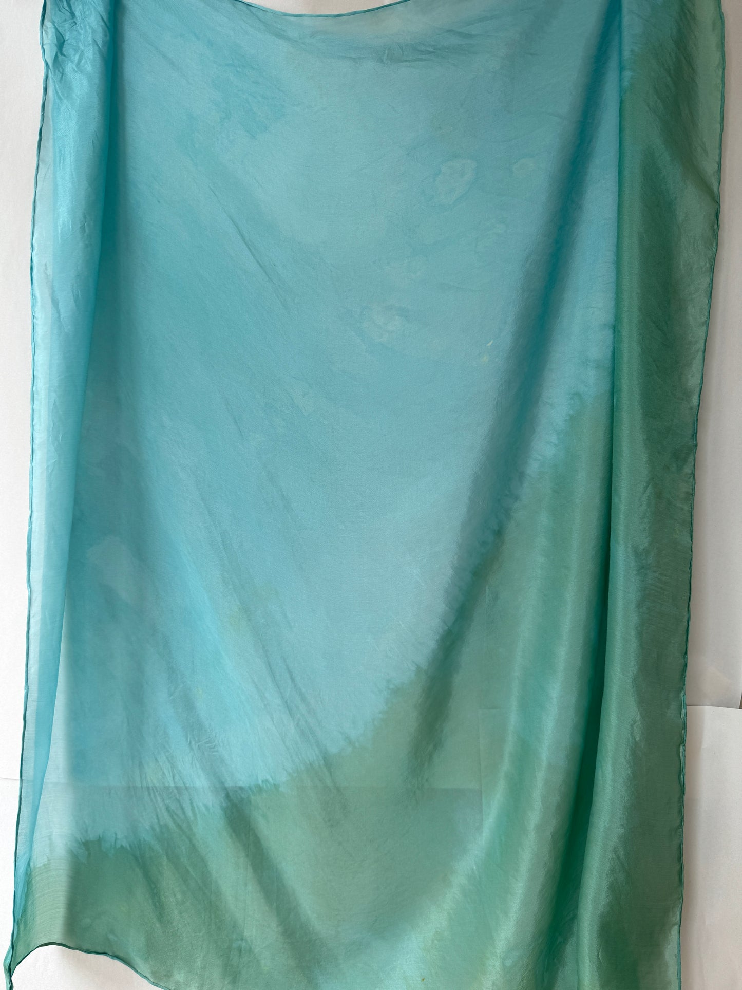 SLOW AND SOW SCARF AQUA & TURQUOISE