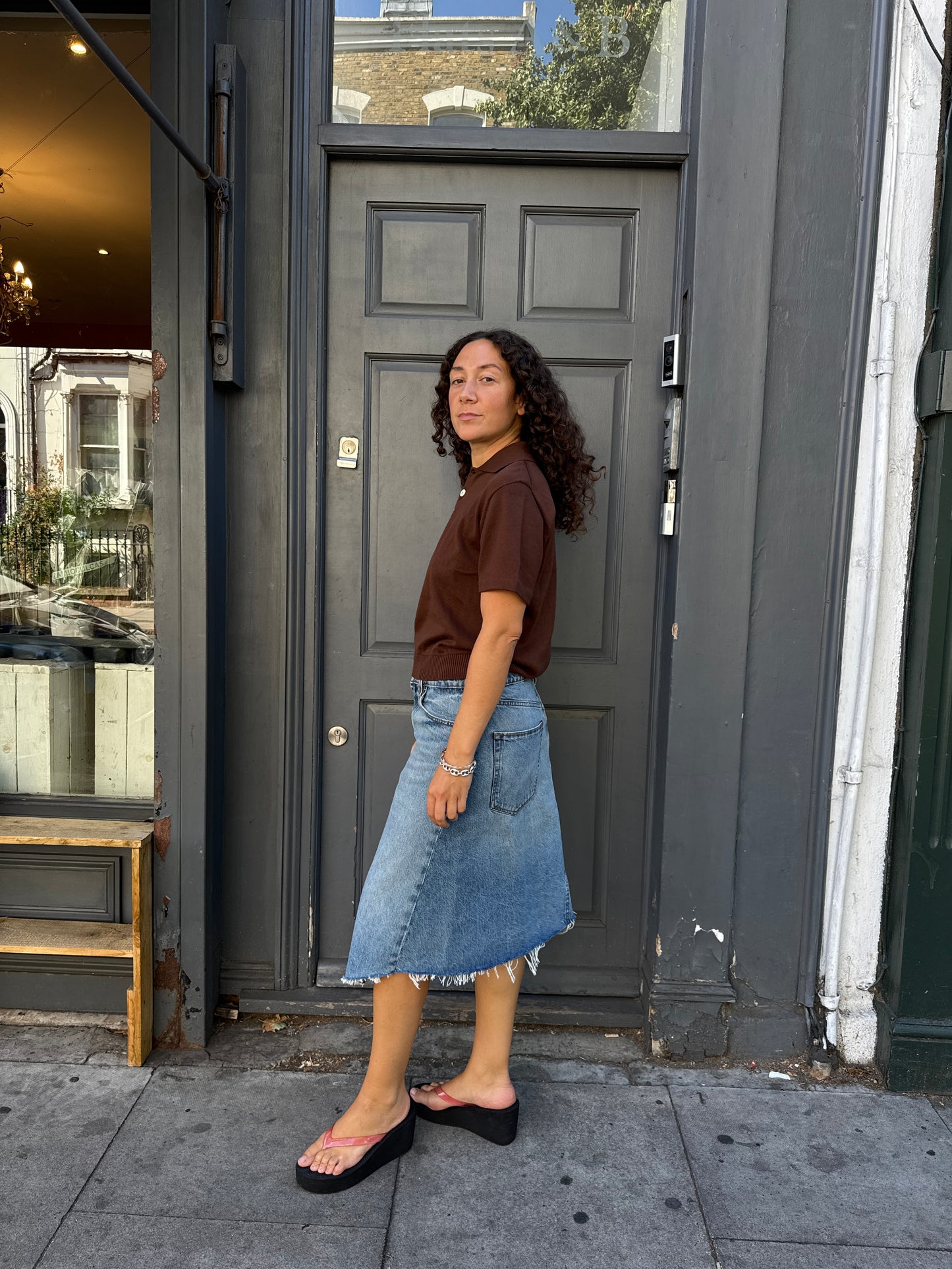 THE GATHER - BROWN POLO TOP