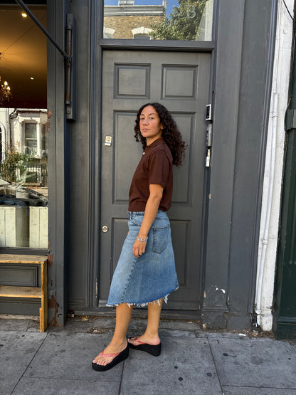 THE GATHER - BROWN POLO TOP