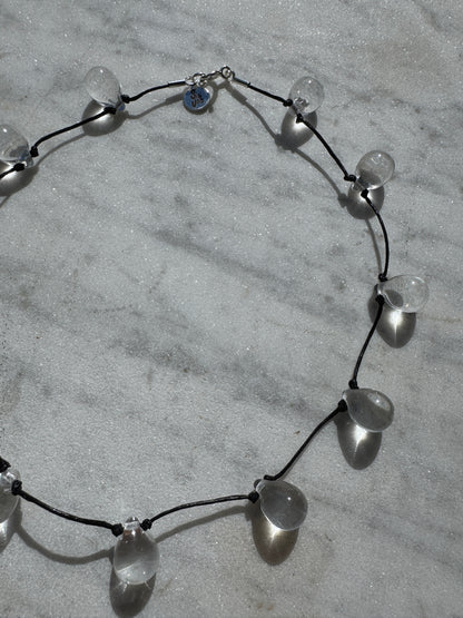 SISI JOIA NOUE NECKLACE - CLEAR / BLACK