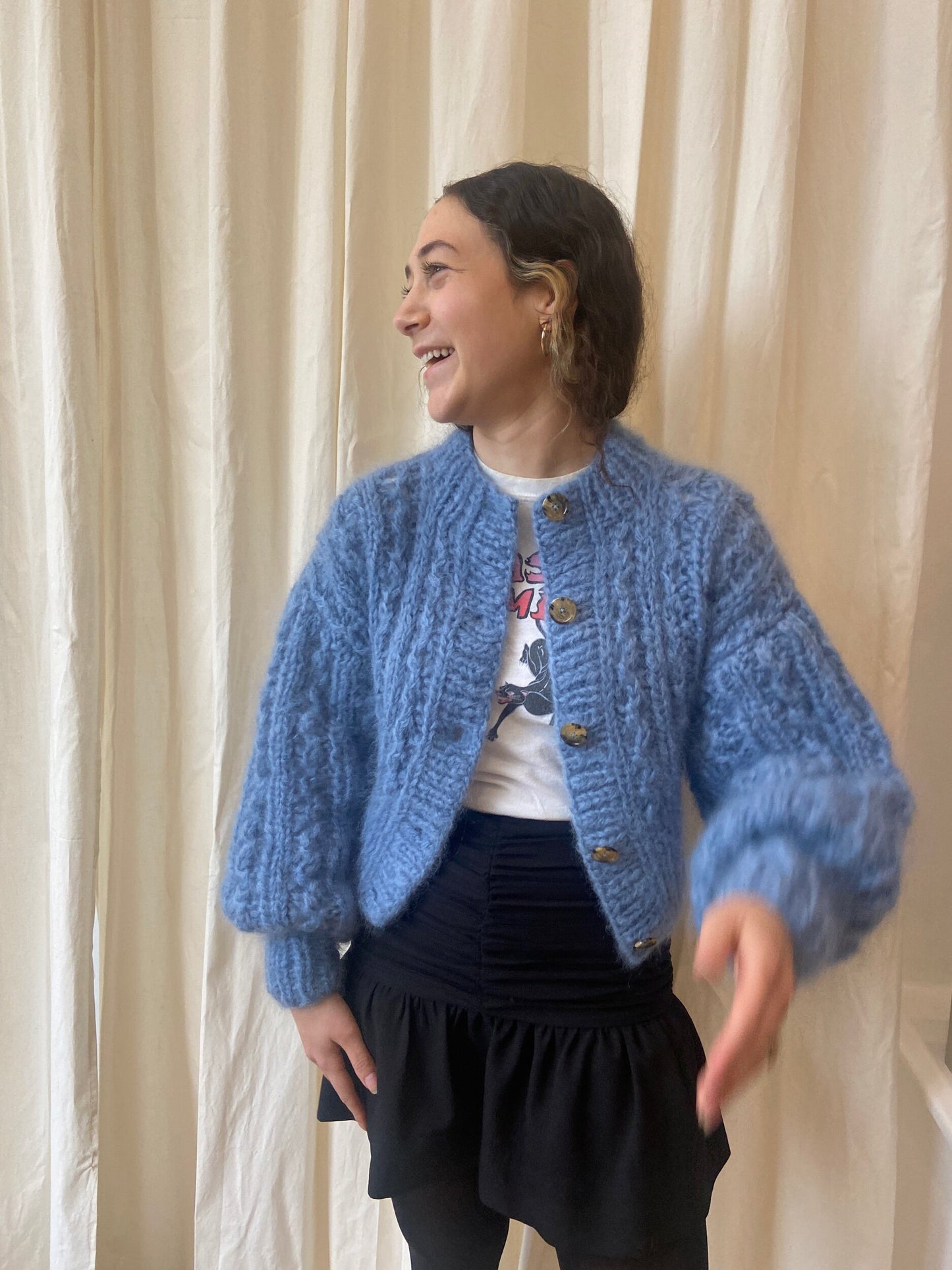 ROSEKUMO MAMMA CARDIGAN BLUE