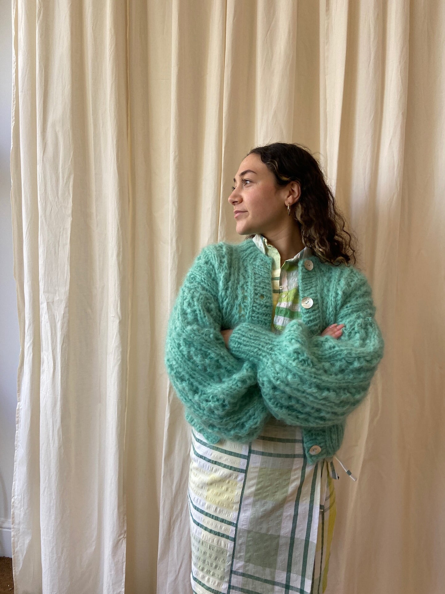 ROSEKUMO MAMMA CARDIGAN SPEARMINT