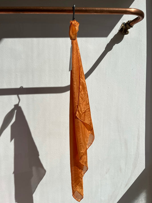 SLOW AND SOW SILK BANDANA ORANGE