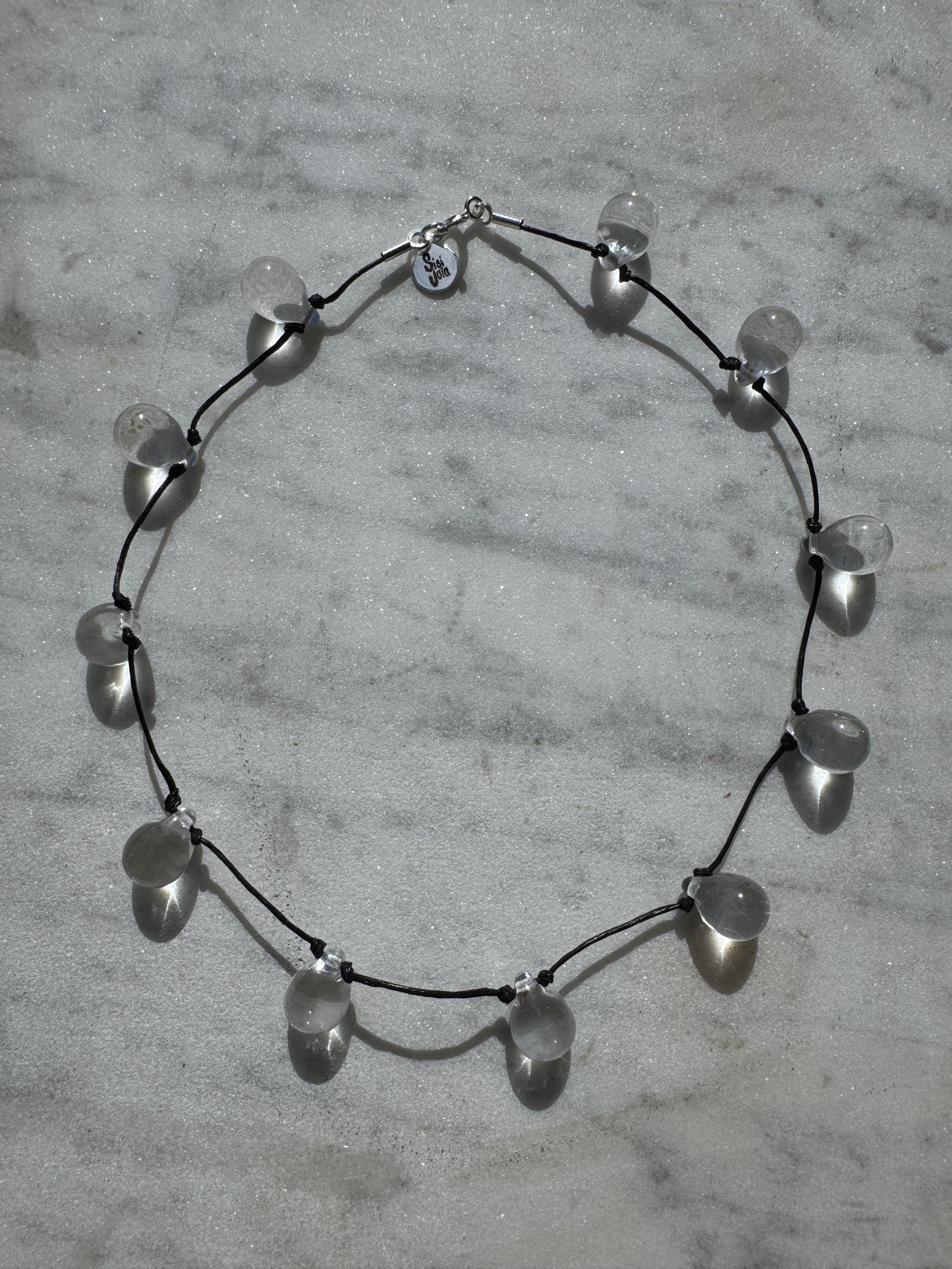 SISI JOIA NOUE NECKLACE - CLEAR / BLACK