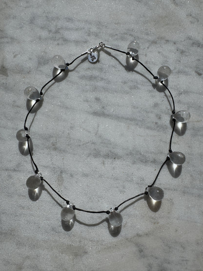 SISI JOIA NOUE NECKLACE - CLEAR / BLACK