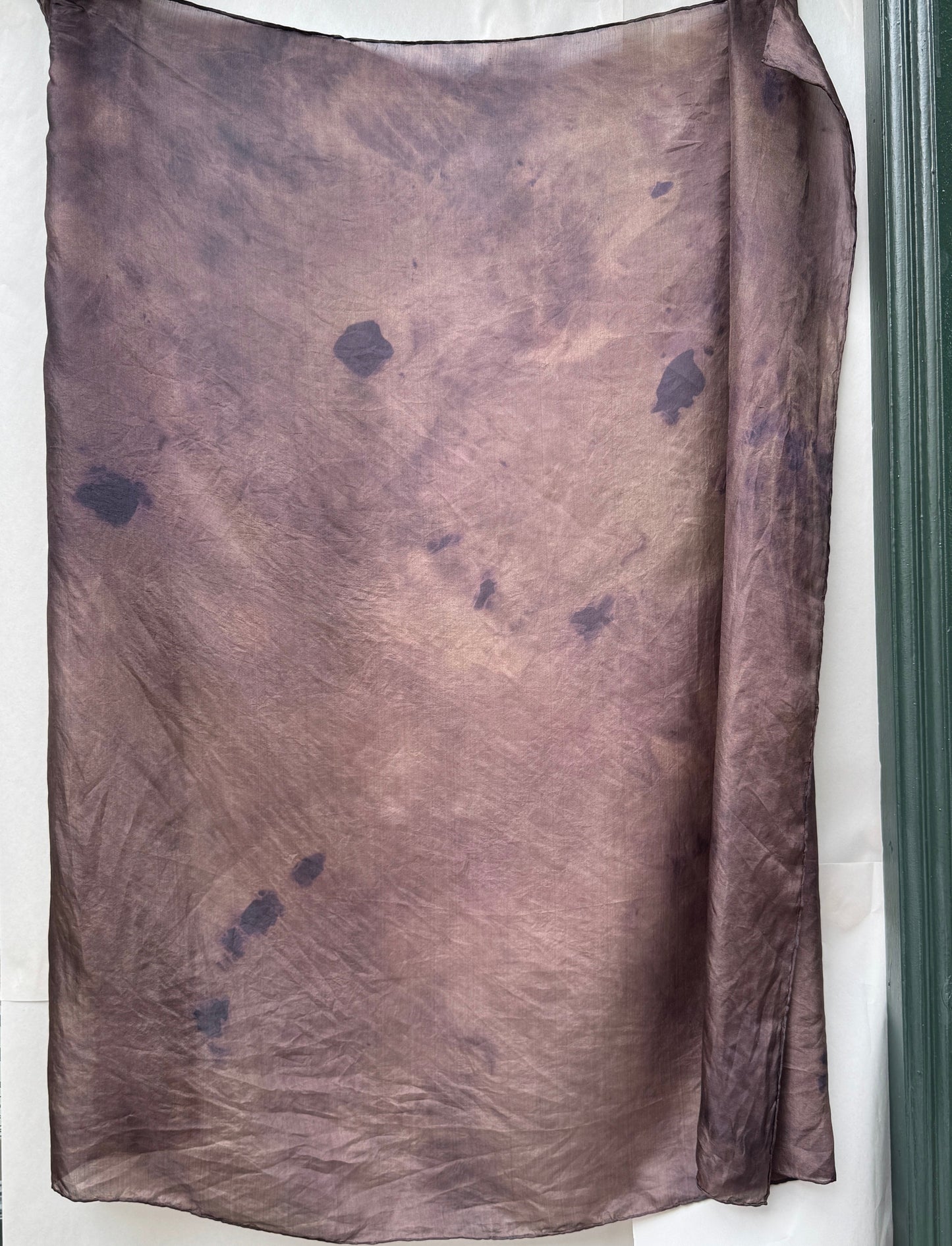 SLOW AND SOW SILK SCARF BROWN