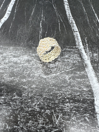 NODO WOVEN RING SILVER