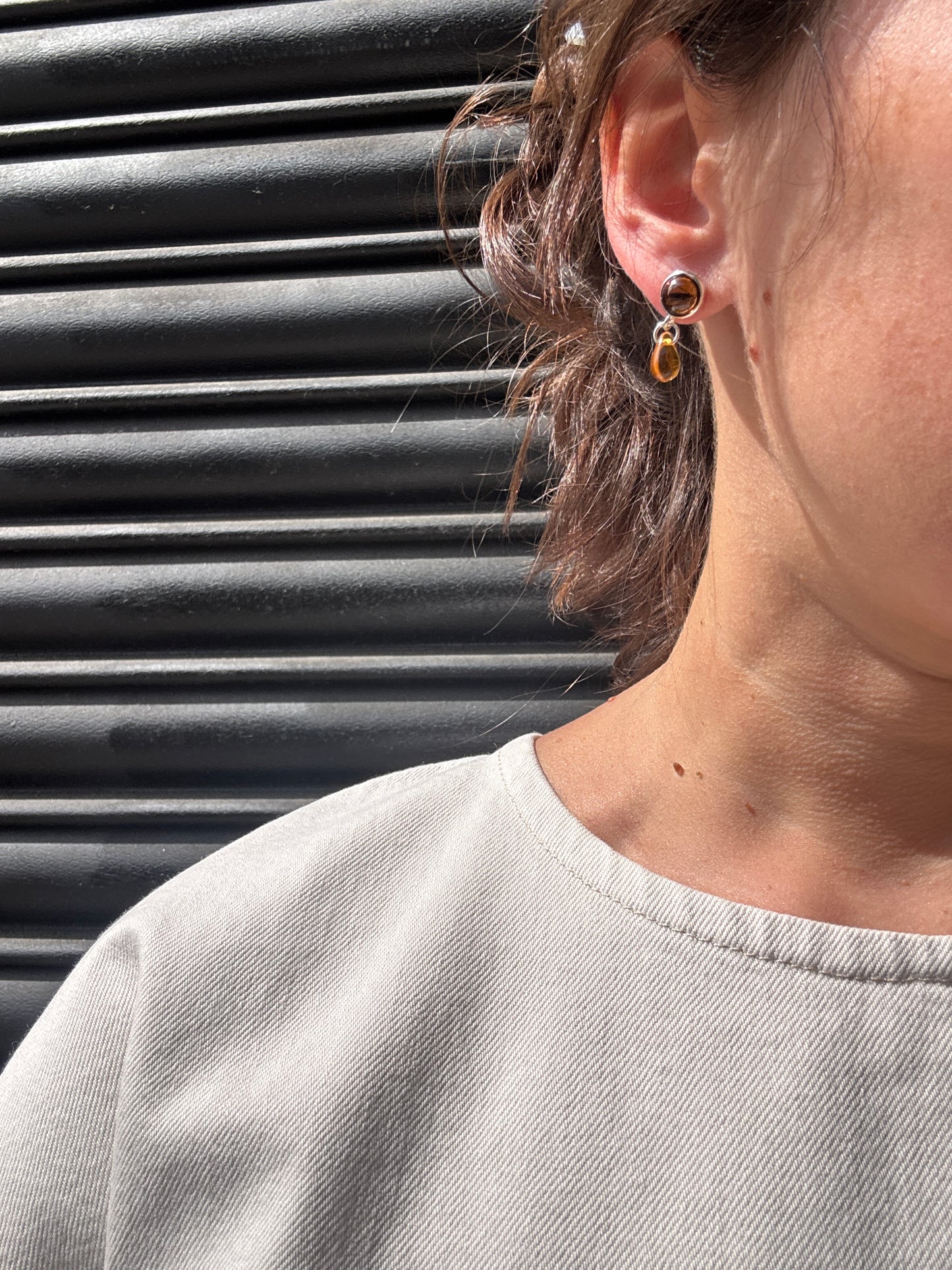 SISI JOIA PETIT DANIELLE EARRINGS - AMBER