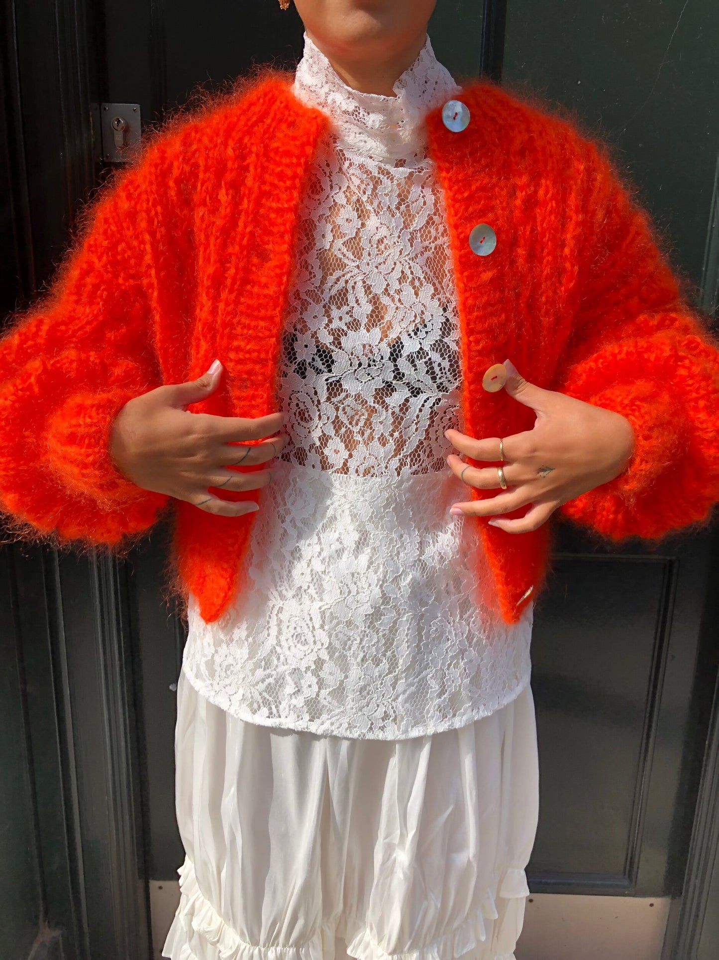 ROSEKUMO TANGERINE MAMMA CARDIGAN