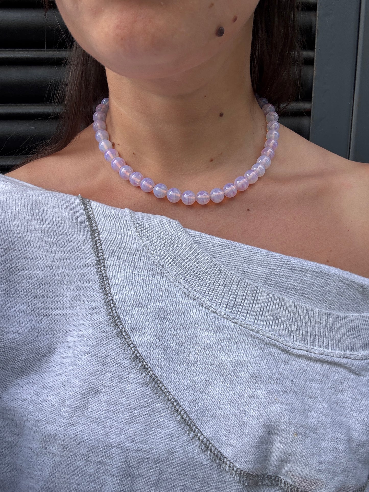 SISI JOIA MARIE NECKLACE - OPALINE PINK