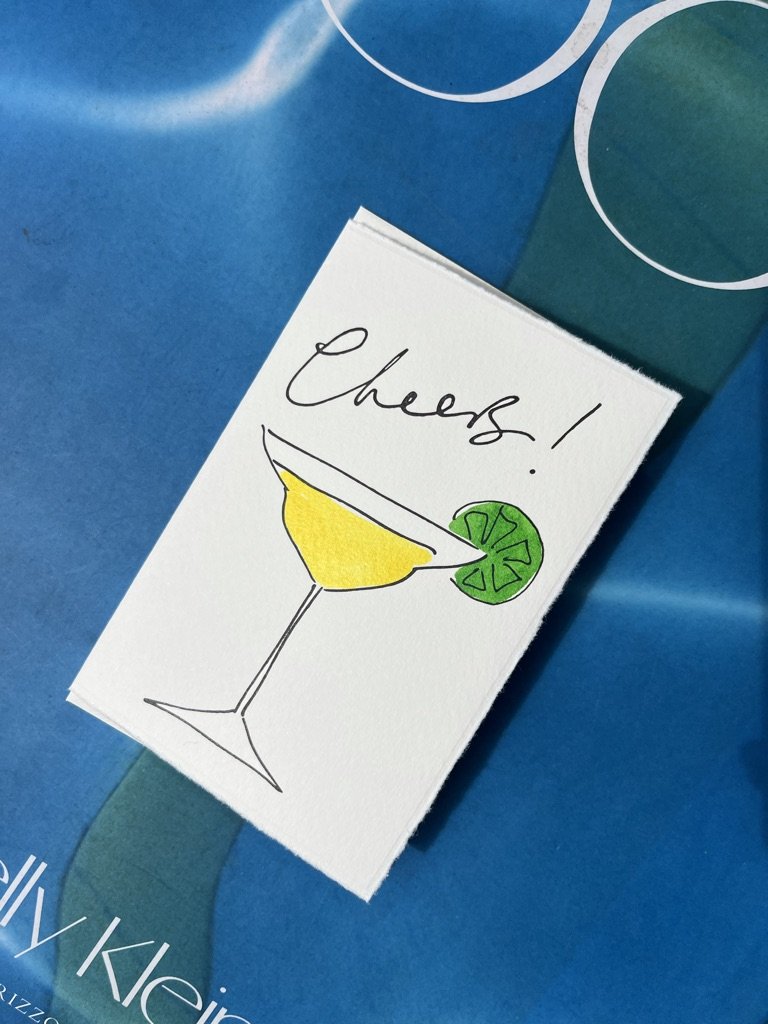 SCRIBBLE AND DAUB MARGARITA CARD