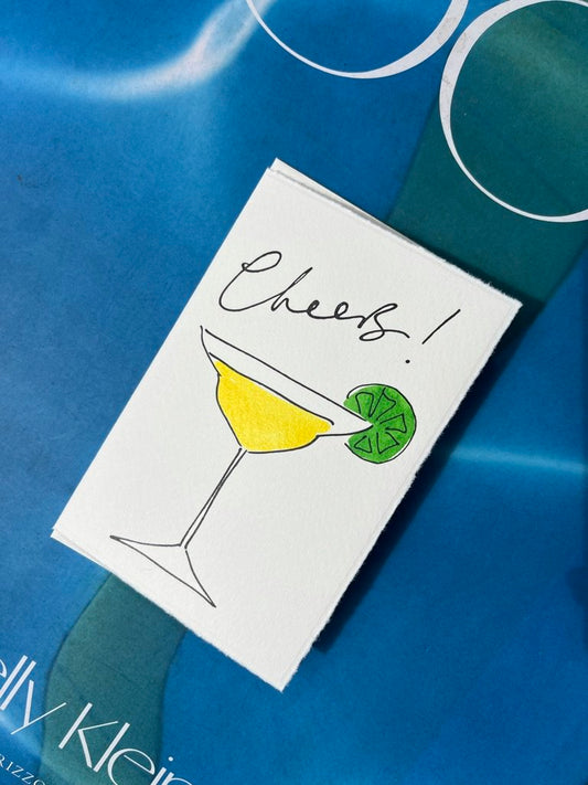 SCRIBBLE AND DAUB MARGARITA CARD