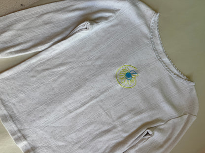 NO NEW TEE POINTELLE FLOWER