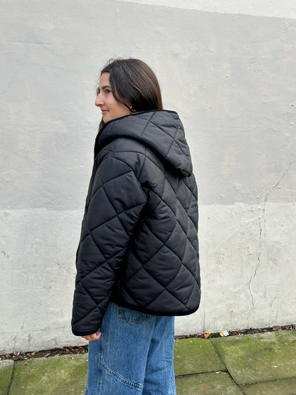 LAVENHAM BIG QUILT ZIPPED CRAYDON SABLE BLACK