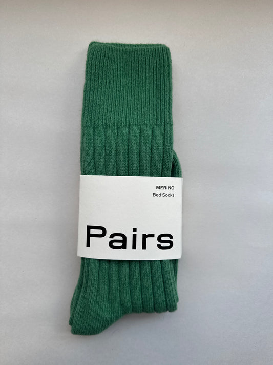 PAIRS BED SOCKS MERINO VILLAGE GREEN